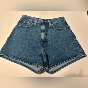 Classic Blue high waisted Mom shorts